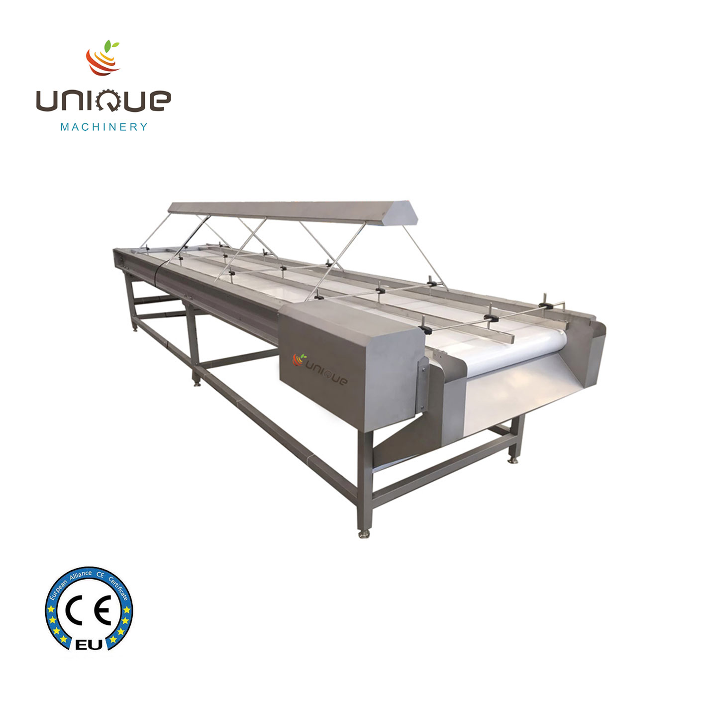 Restaurant Palm Dates Washing Machine with Selecting Conveyor in Stainless Steel 304