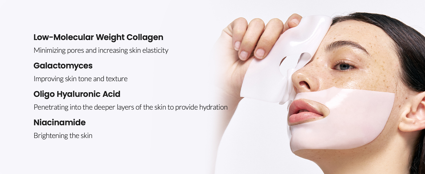 BIODANCE Bio-Collagen Real Deep Mask, Hydrating Overnight Hydrogel Mask, Pore Minimizing, Elasticity Improvement, 34g x4ea