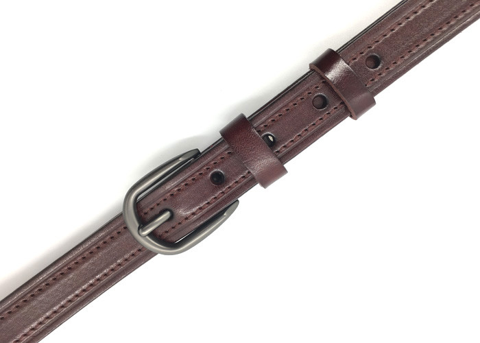 Alloy Pin Buckle 2.3 CM Womens Full Grain Leather Belt