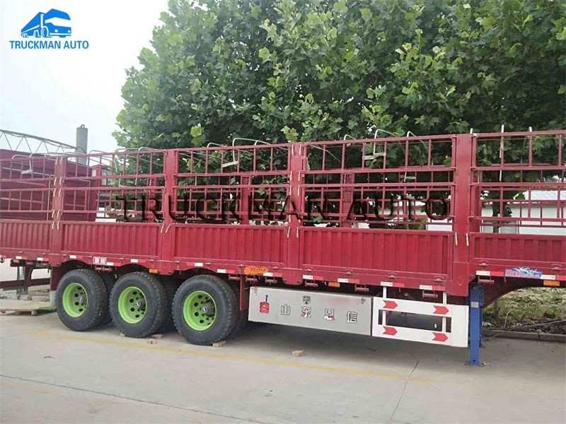 High Loading Fence Semi Trailer 40 Ton~60 Ton With Wabco And Abs Support