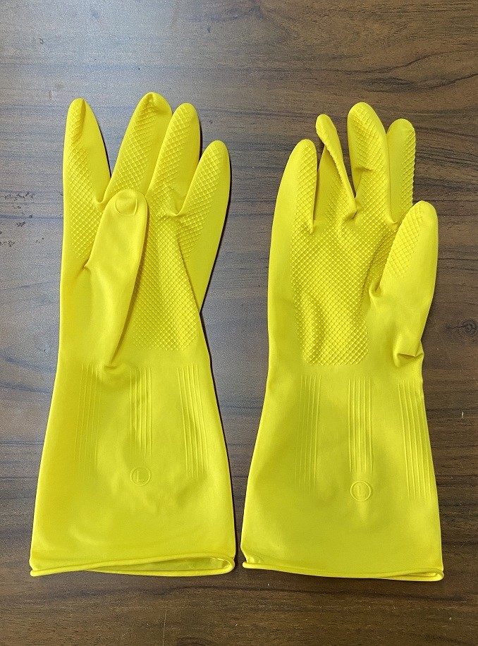 Dip Flocklined L 70g Household Cleaning Gloves Tear Resistance