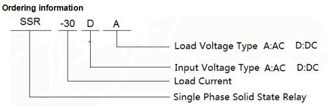 DC To AC Single Phase Direct Current SSR Solid State Relay