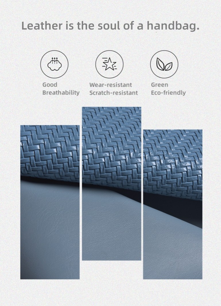 1.2mm Straw Mat Woven Pattern PVC Leather fashion handbag home decoration shoe material