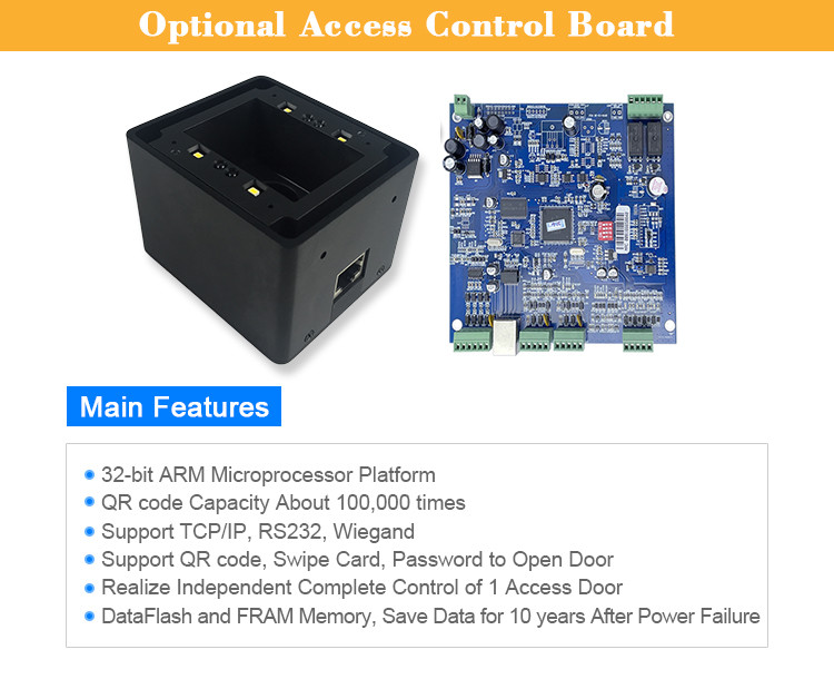 Fixed Mount Kiosk Outdoor 2D Barcode Scanner Module QR Reader Metro Turnstile payment