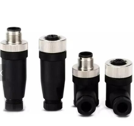 IP67 4 5 8 Pin Male Female Straight Right Angle AISG Connector Threaded Coupling