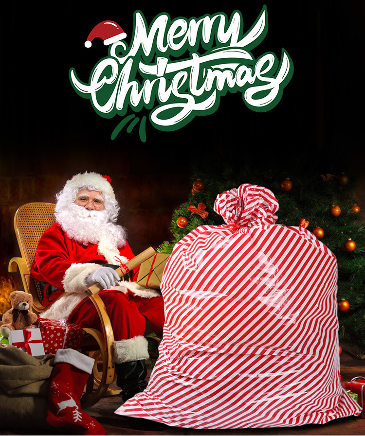 36x56inch 30 Microns Custom Plastic Gift Bags Christmas Present