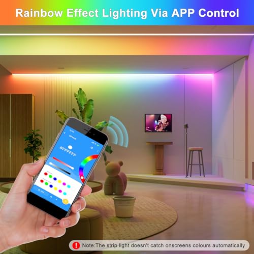 Flexible 6.56 ft / 2 m LED Tape Light with Music Mode Control USB Connection and More