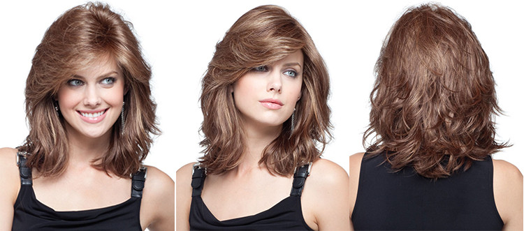 Heat Resistant Long Synthetic Wigs / Women Natural Curly Wig For Women