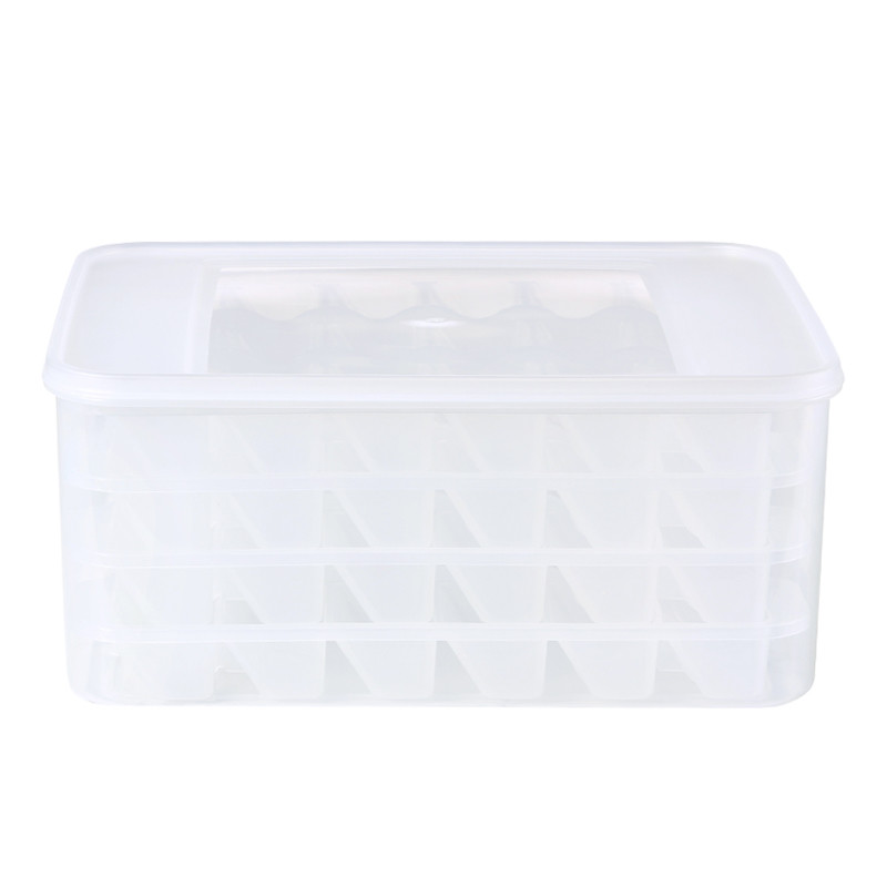72 Compartment Dumpling Storage Box Multi Layer Rectangular