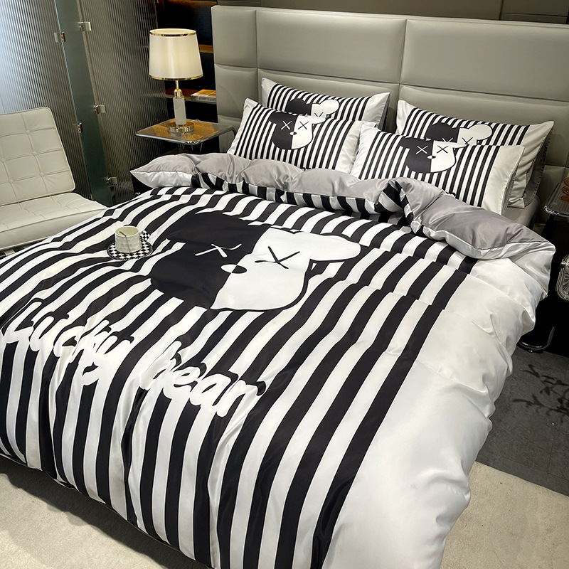 Queen-Size Brushed Cotton 4-in-1 Bedding Set The Ultimate Choice for a Trendy Bedroom