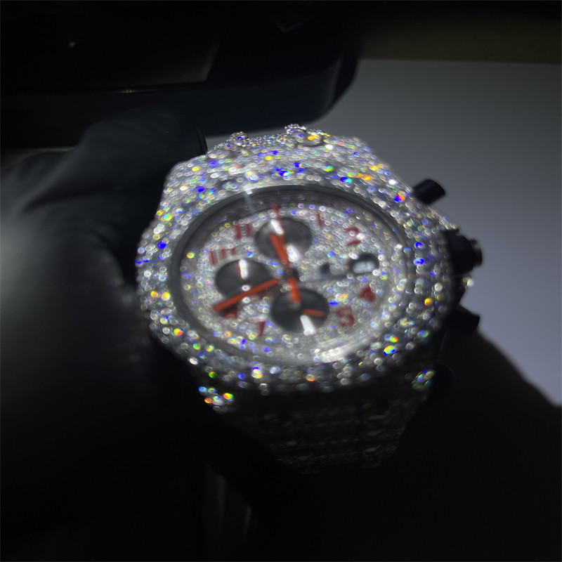 Hip Hop Moissanite Iced Out Watch Datejust Automatic Mechanical Watches For Women
