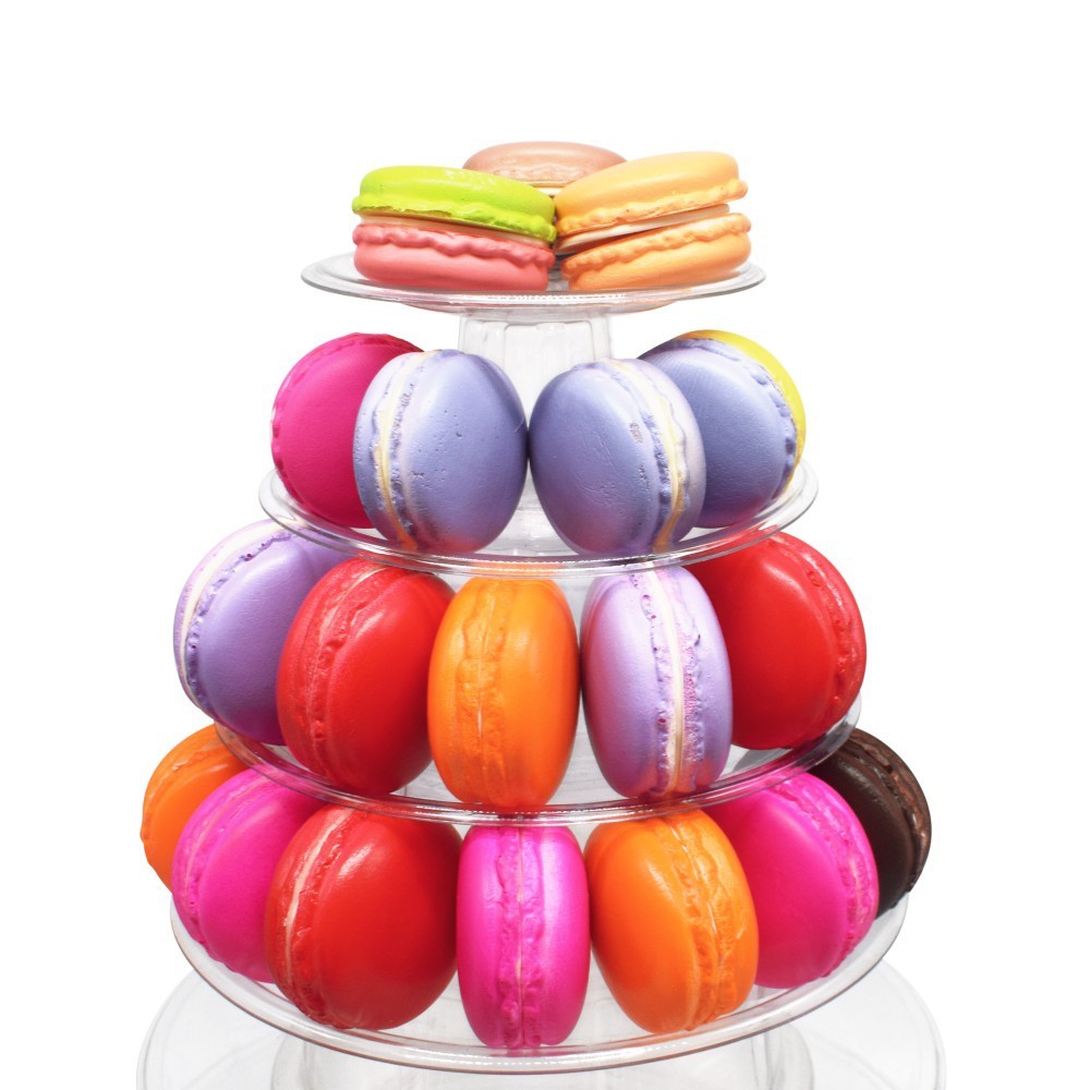 Custom PET Transparent Macaron Display Rack With Macaron Inner Tray And Macaron Box