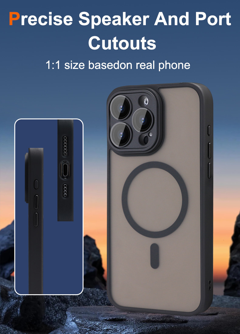 Skin Friendly Magsafe Magnetic Mobile Phone Case Shockproof For IPhone Samsung