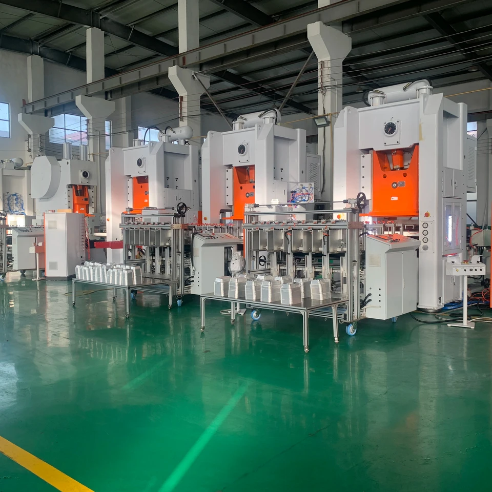 Fully Automatic 130Ton Mitsubishi PLC Aluminium Foil Food Plate Making Machine