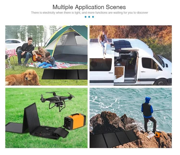 Easy Setup 120w 150w 200w Portable Folding Solar Panels For Car Camping