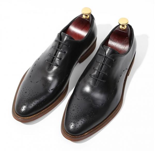 Quality Handmade Patent Wedding Mens Leather Dress Shoes Oxfords Style With Black Striped for sale