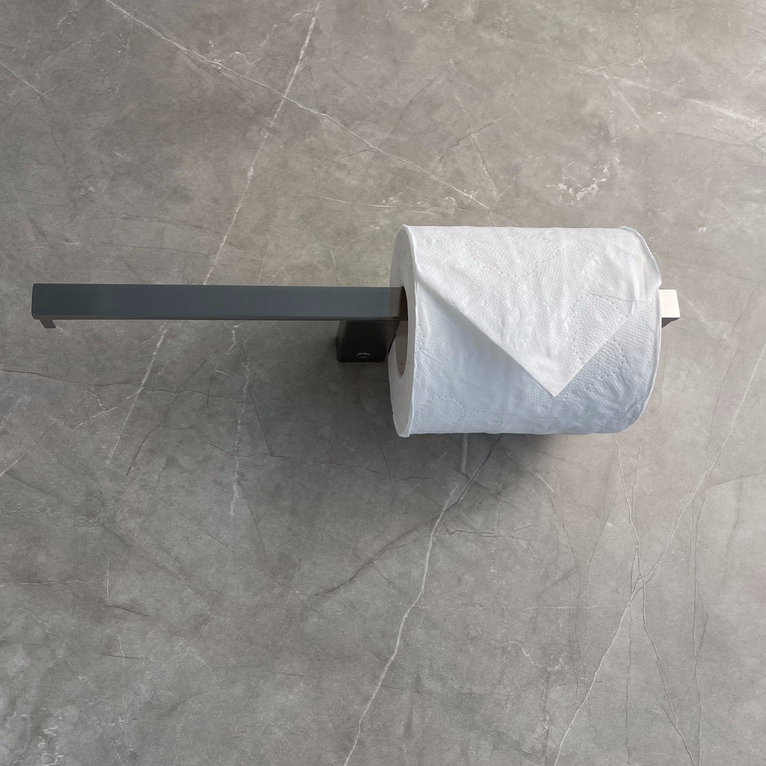 Heavy Duty SS Double Post Toilet Paper Holder Silver Color