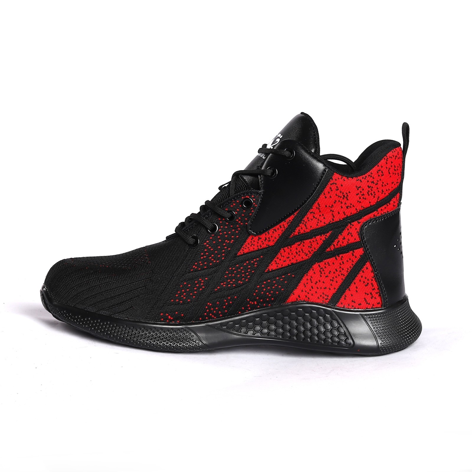 Standard Steel Toe And Steel Plate Within Breathable Fly Knit Fabric Upper In Multiple Sizes Safety Shoes