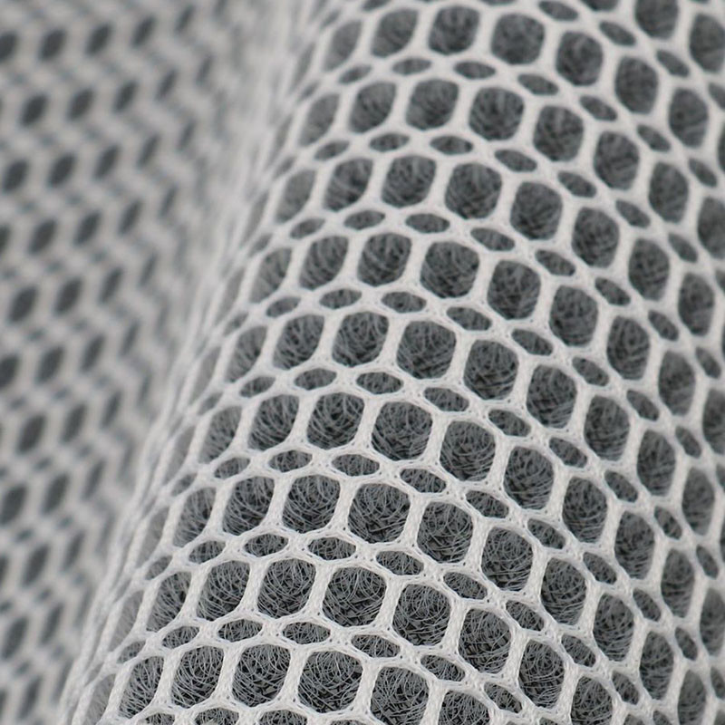 3mm Grey 3D Mesh Material 100 Percent Polyester Mesh Fabric Moisture Absorbent