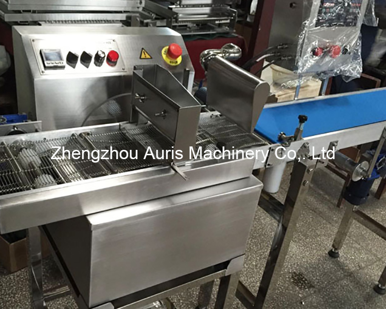 Multi Functional Cake Chocolate Enrober Machine Glazing Chocolate Dipping Machine