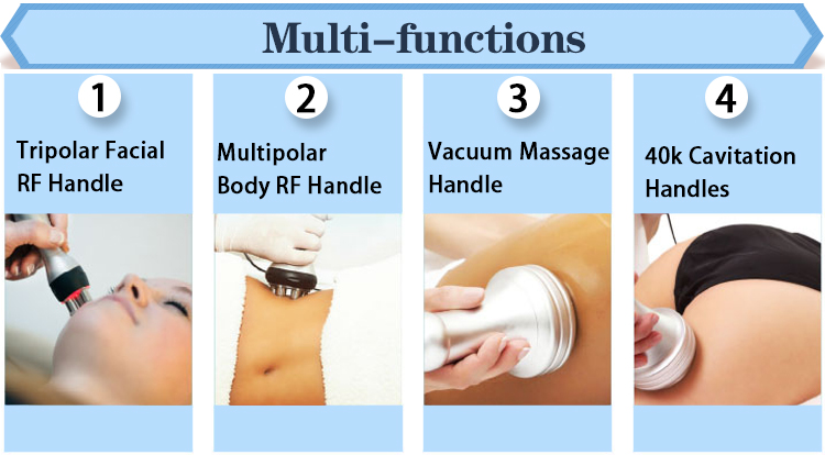 Ultrasonic liposuction ultra cavitation vacuum rf skin tighten body slimming machine