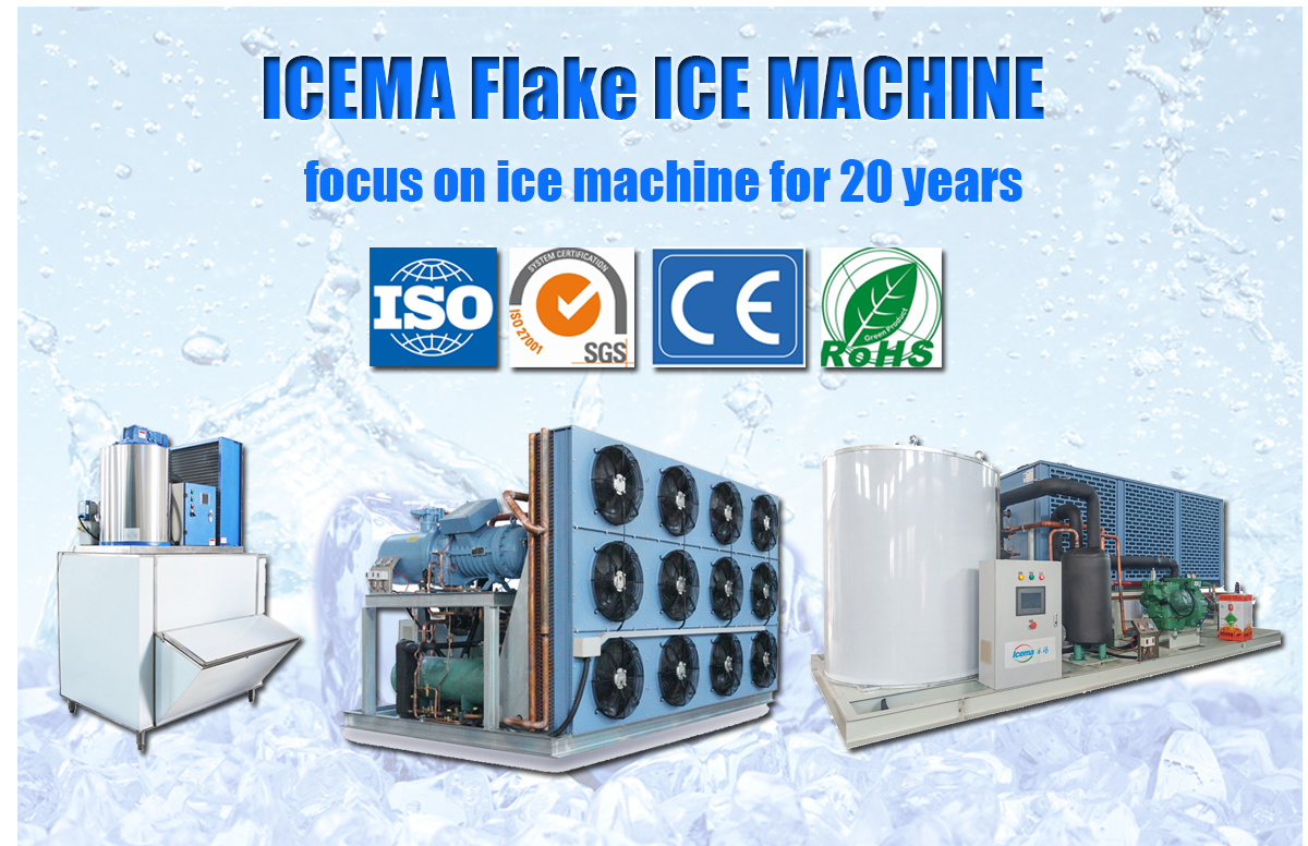 6500 KG Voltage 380V/3P/50HZ Ice Flake Machine for Seafood Fishery at March Trade Fair