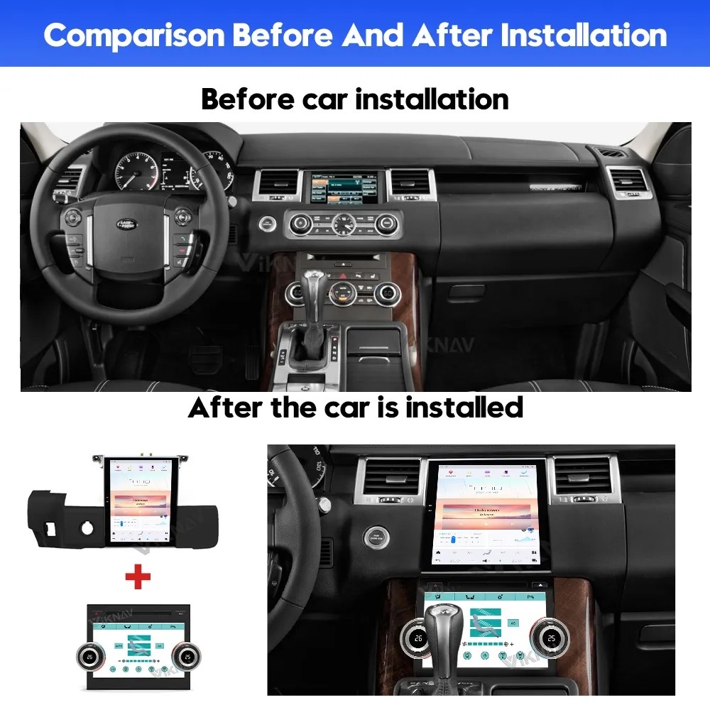 10.4 Inch Touch Screen Stereo For 2005-2013 Range Rover Sport L320 128G Navigation GPS Multimedia Player Carplay 4G