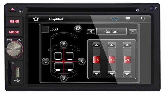 Ouchuangbo Auto GPS Radio Stereo Universal Car DVD Navi Multimedia Kit Android 4.2 System OCB-2816B