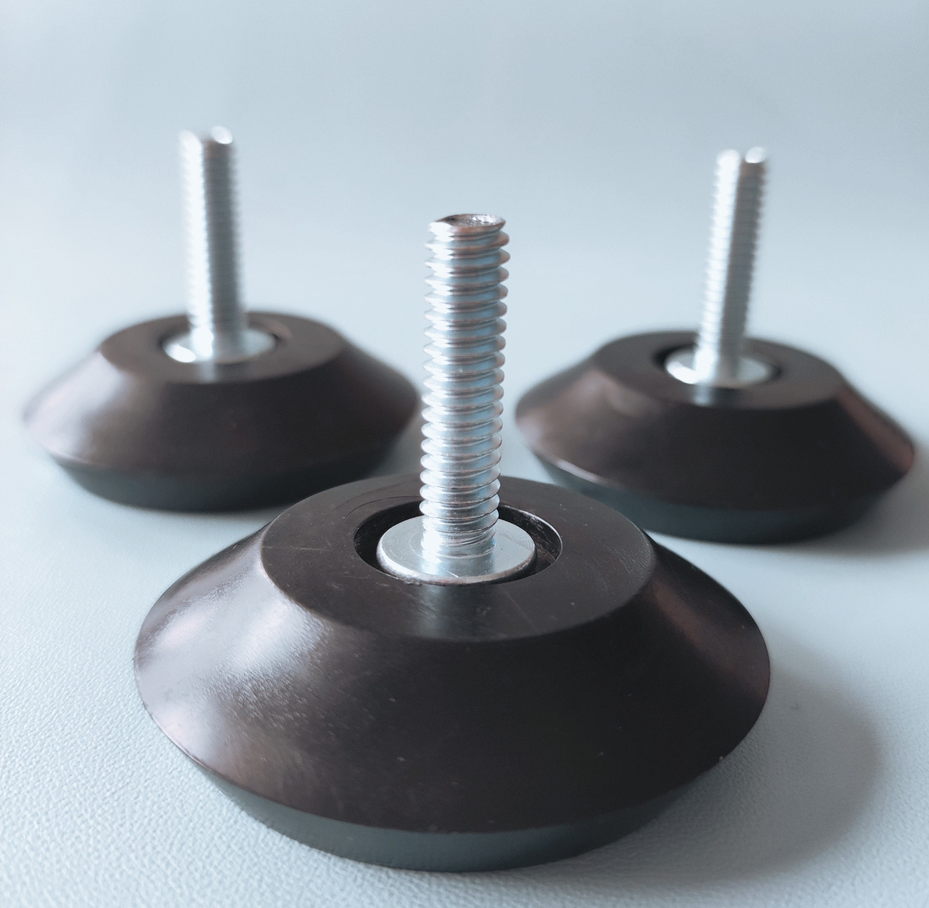 14mm Height Furniture Replacement Legs M6X25mm Leveling Swivel SS Adjustable Legs