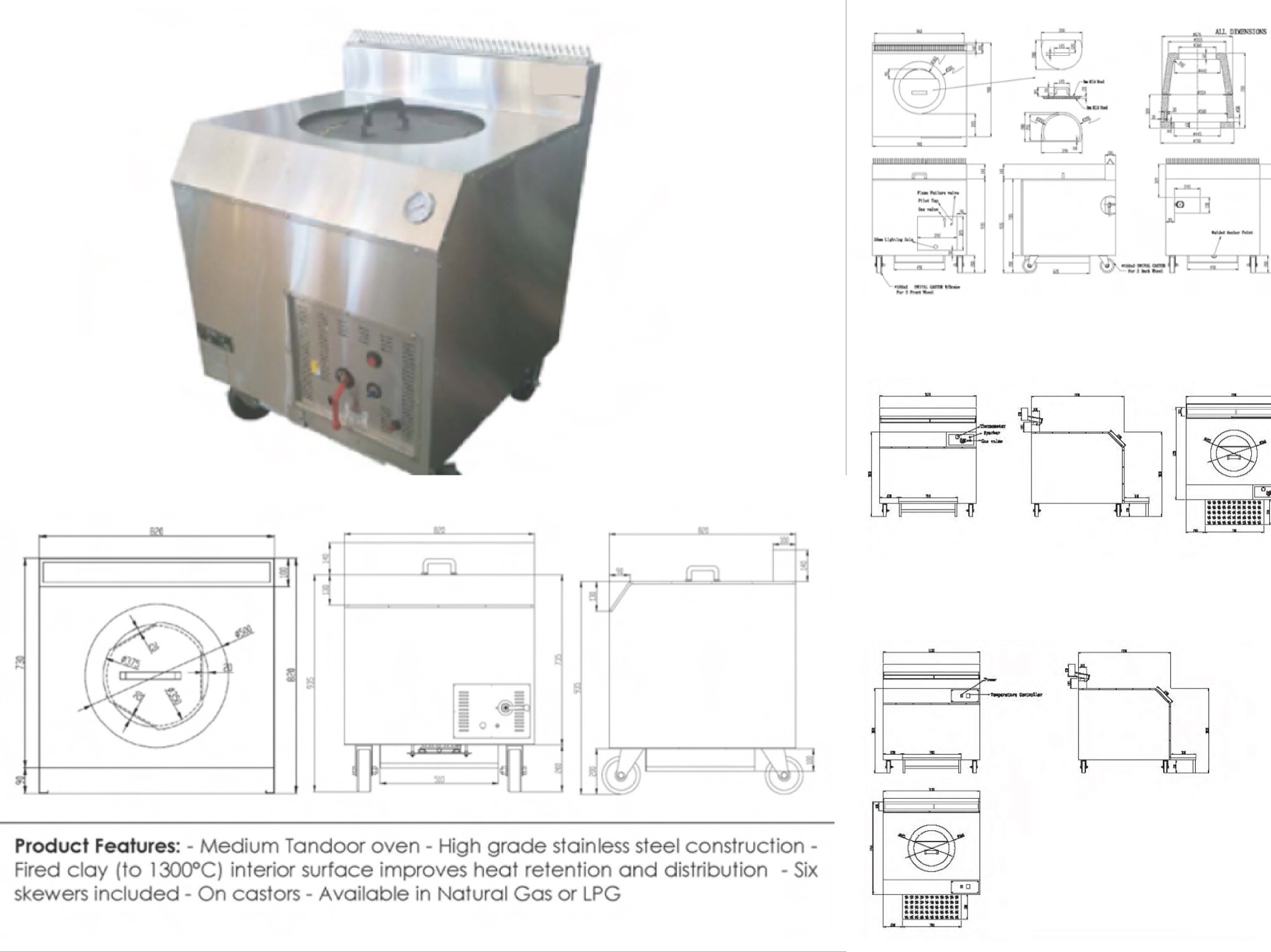 Commercial Kitchen Stainless Steel Small Square Round Tandoor Oven With Eco Friendly Large Kitchen Gas Tandoor Oven