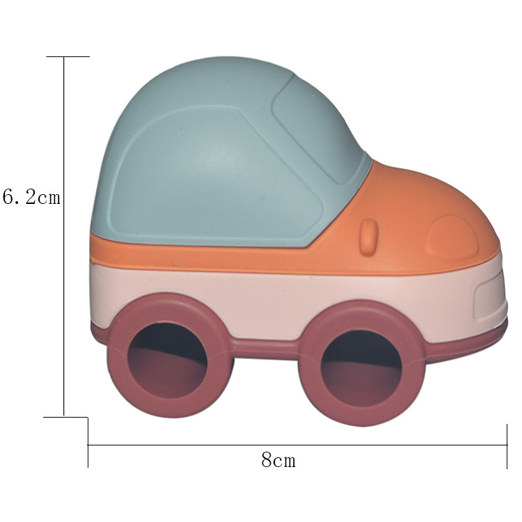 MHC Montessori Educational Infant Taxi Silicone Stacking Blocks Silicone Stacking Toys