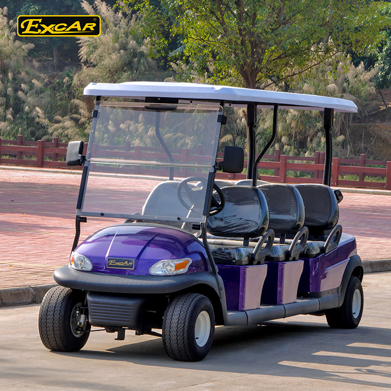 Excar 6 Seats Sightseeing Bus Hunting Club Golf Cart Electric Golf Buggy