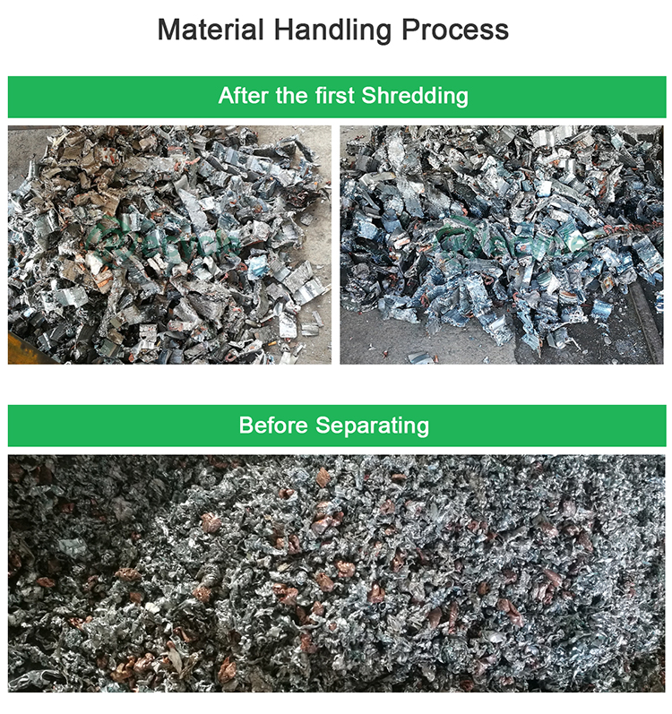 180KW-280KW Air Conditioner Radiator Recycling Machine Scrap Radiator Separating Machine