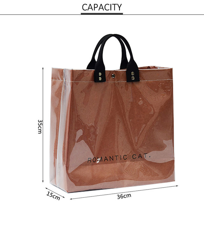 Personalized Grocery L36*D15*H35 Cm Black PVC Handbags
