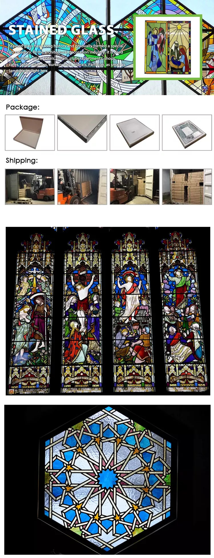 Cathedral Beveled Transparent Stained Glass Sheet With Textures 3mm