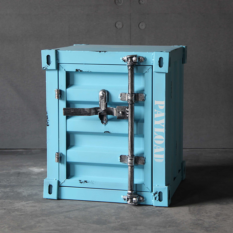 Coffee Bar Hotel Square Iron Shipping Container End Table Customized