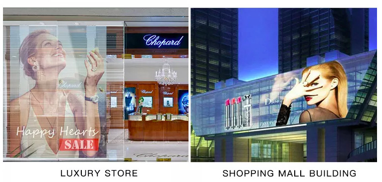 9300k Waterproof Glass Led Mesh Screen Wall High Brightness for Advertising
