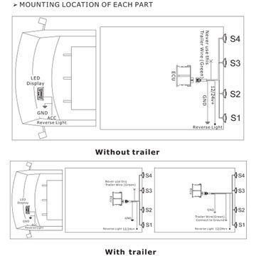 0.2m 40kHz Rear Wireless Car Parking Sensors 28V DC Open Hole Type