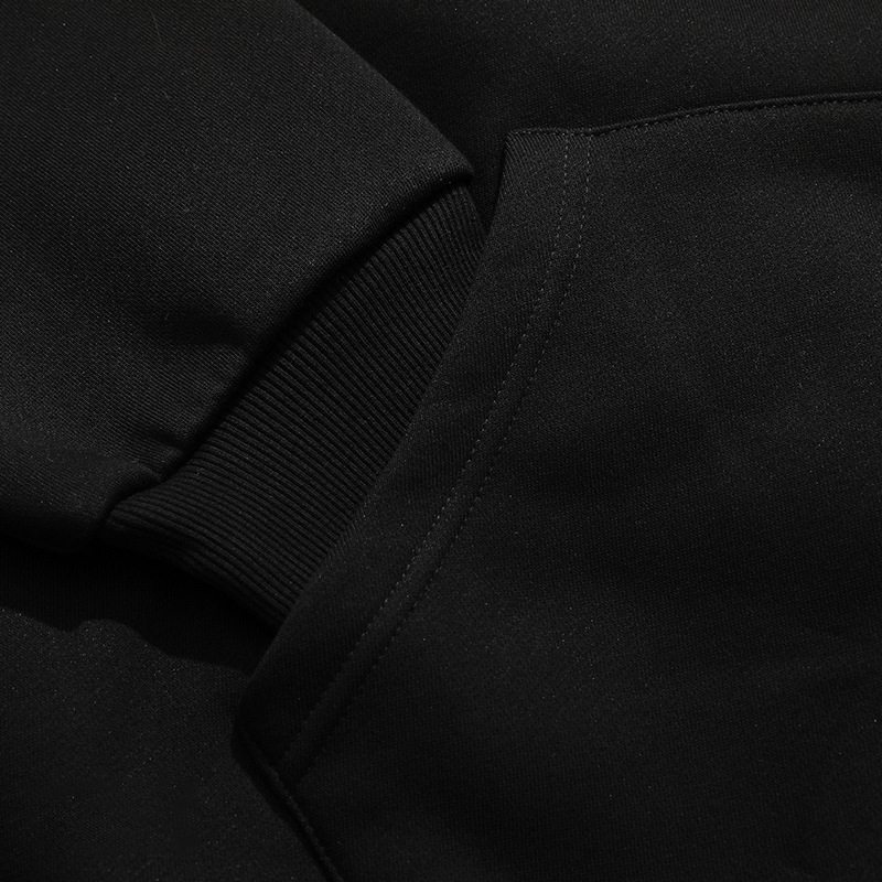 Autumn-Winter Men Heavy Cotton Hoodie In Breathable And Plain Dyed Wool Circle