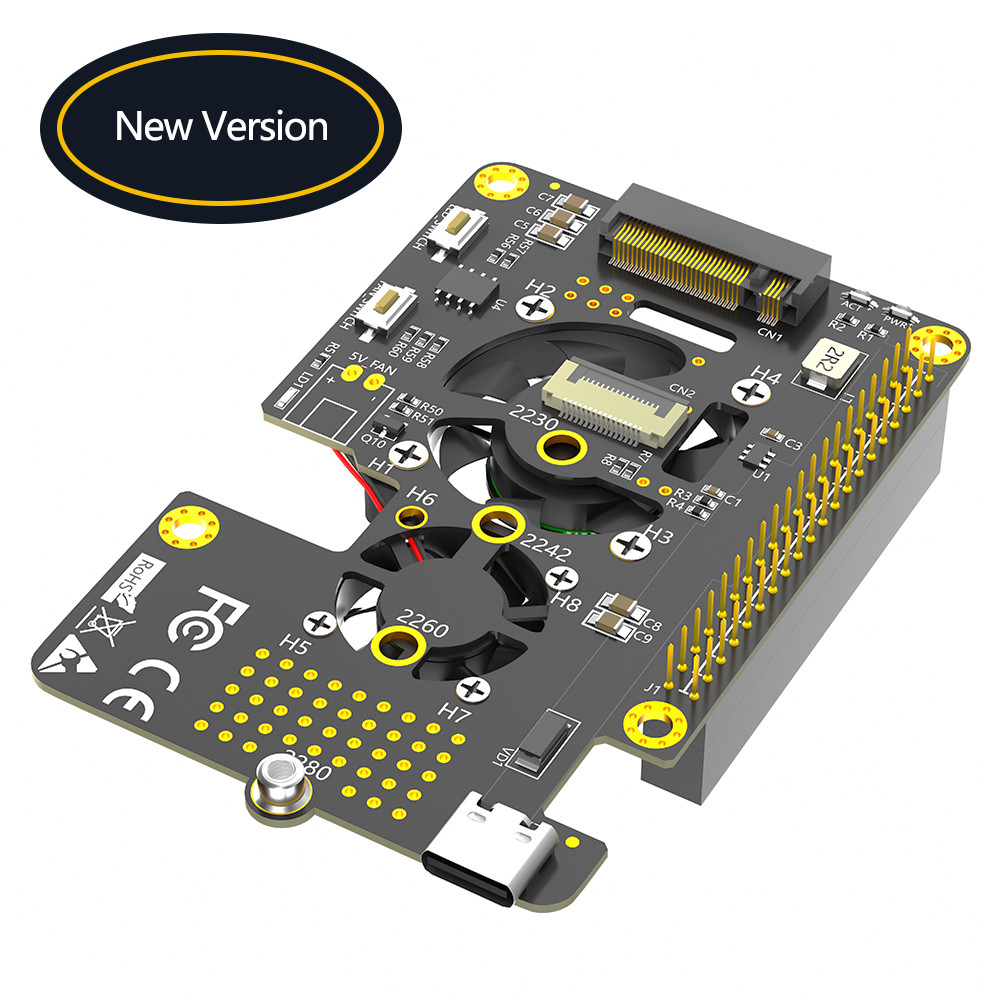 3 In 1 Combo M.2 NVMe SSD To PCI-E Adapter For Raspberry Pi 5