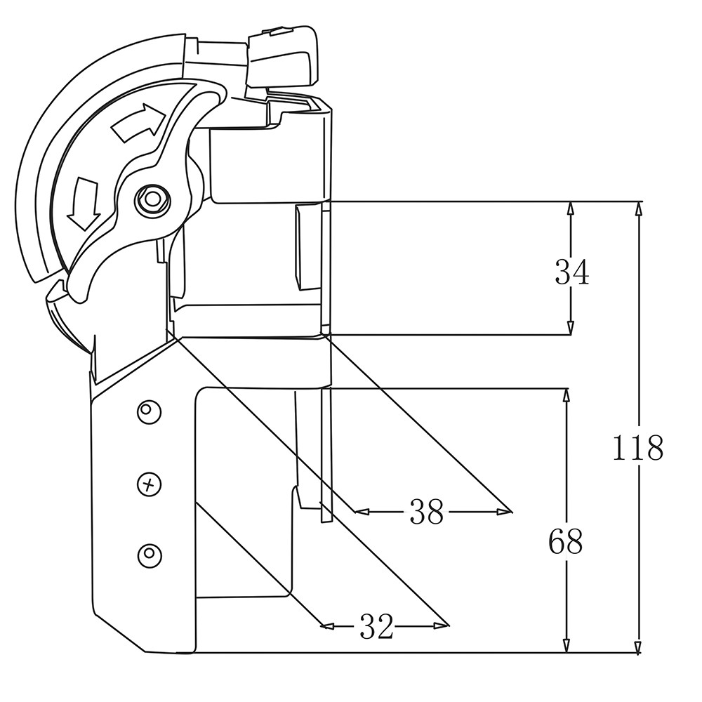 Material Handling Forklift IP54 Traction Switch Tiller Head