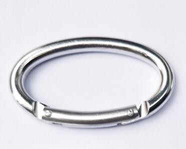 Hot Sale Oval Shaped Not For Climbing Silver Color Aluminum Carabiner