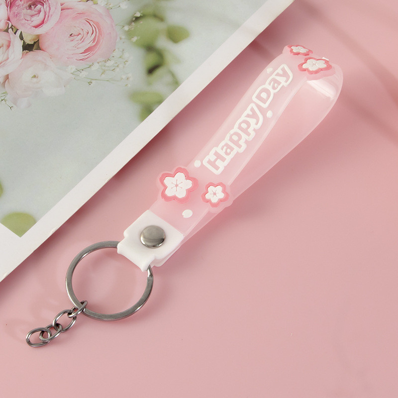 Personalized Luminescent Silicone Pendant Keychain Wrist Keychain Bracelets For Keys Or Wallets