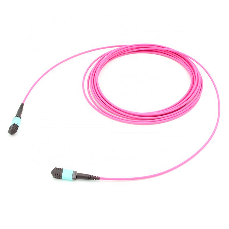 Low Loss MTP MPO Fiber , Multimode Trunk Cable Patch Cord Polarity B 8/12/24 Strand