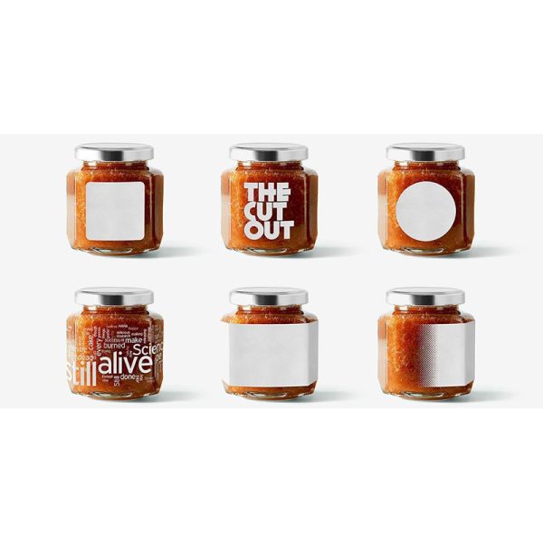 Custom Emboss Food Packaging Sticker Strawberry Jam Jar Label With Logo