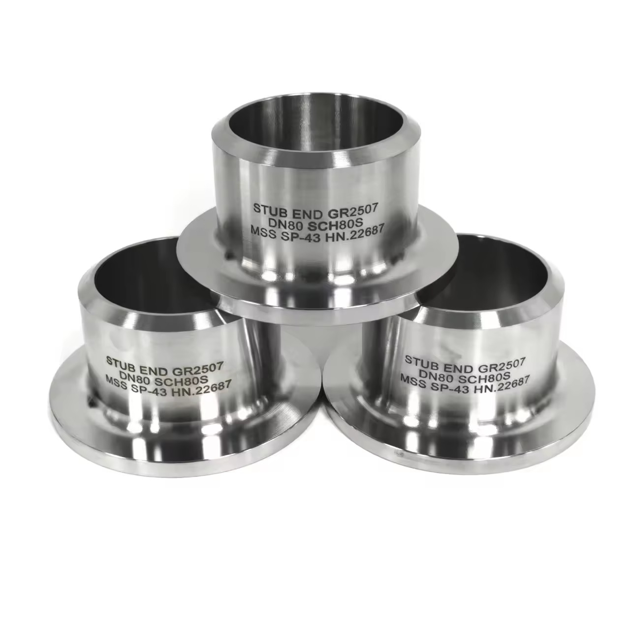 Galvanized Stub End Fittings For 3000 PSI Pressure In Carbon Steel