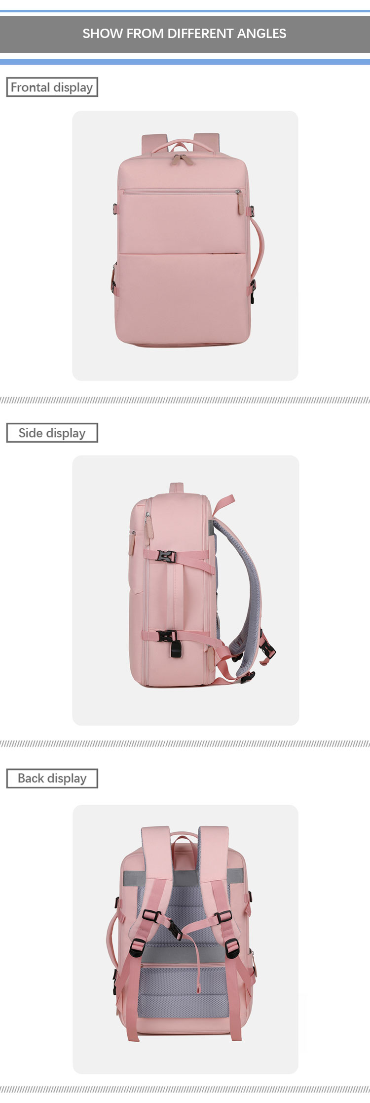 Soft Handle Multifunctional Laptop Backpacks Smart Men Waterproof Custom