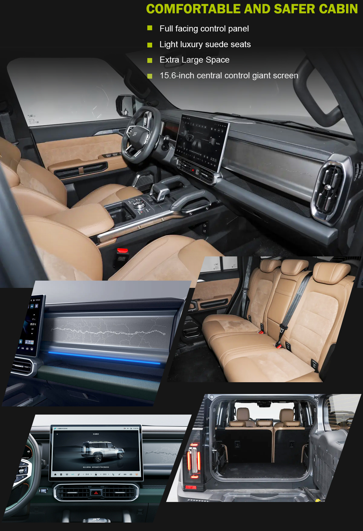 Jetour T2 Traveler Affordable Overseas Version Car with 254 PS Maximum Horsepower and Dark Interior Color