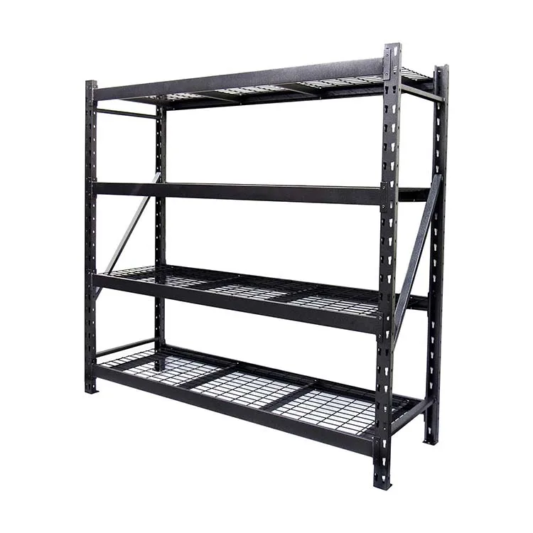 Single Sided Supermarket Storage Rack Metallic Medium Duty Customzied