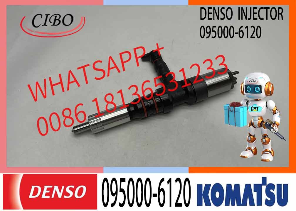 Denso 095000-6120 Common Rail Diesel Injector 6261-11-3100 For KOMATSU Diesel Engine SAA6D140-5